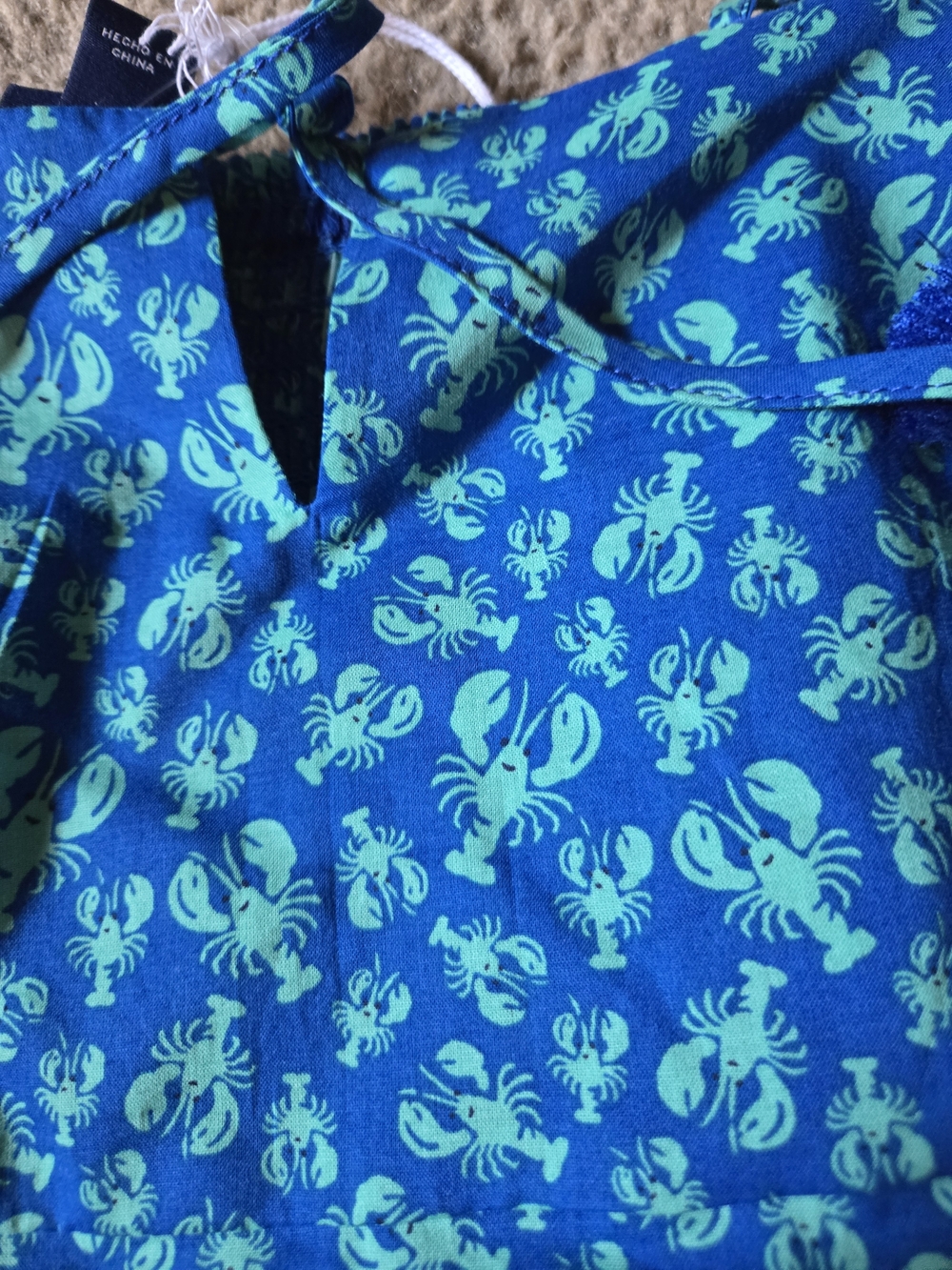 Roller Rabbit Blue and Green Lobster Print Skirt - Picture 6 of 7